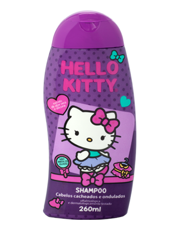 Shampoo Cacheados e Ondulados Hello Kitty 260ml