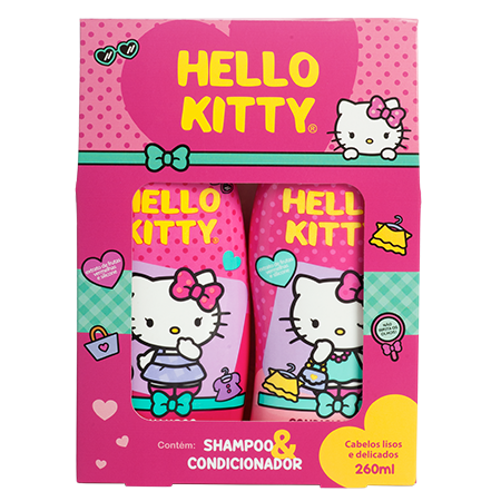 Hello Kitty Combo Cabelos Lisos e Delicados 2x260ml